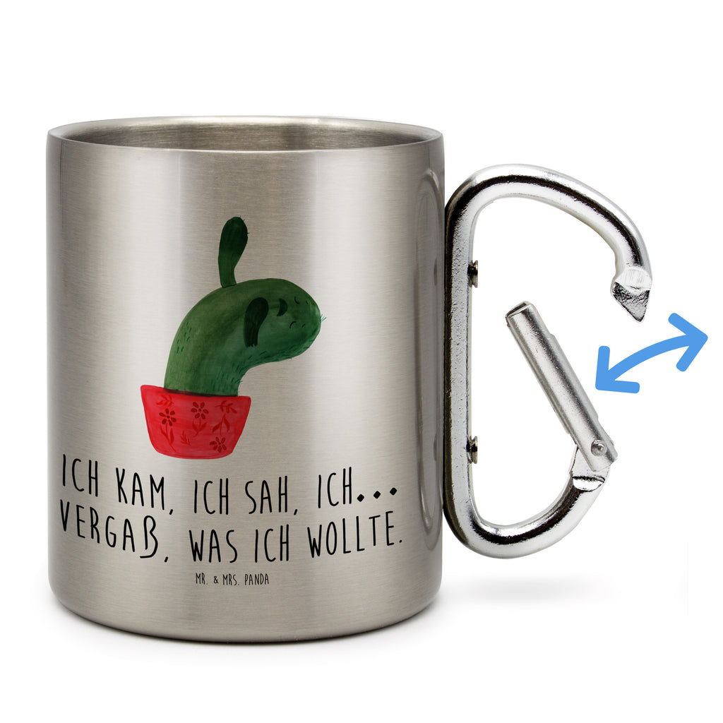 Edelstahlbecher Kaktus Mamamia Edelstahltasse, Karabiner, Edelstahlbecher, Outdoor, Camping, Tasse, Becher, Kaktus, Kakteen, Kaktusliebe, Ärger, Büro, Büroalltag, Schule, Motivation, Quote