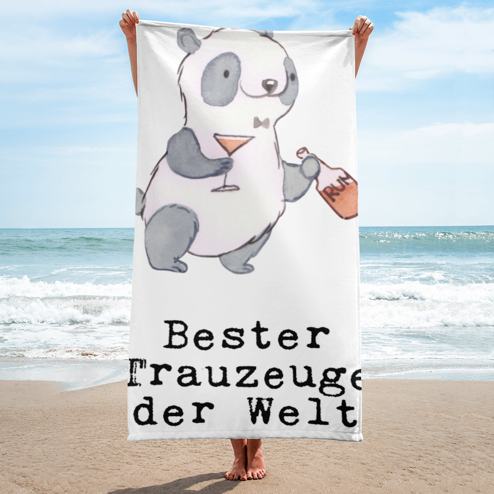 XL Badehandtuch Panda Bester Trauzeuge der Welt Handtuch, Badetuch, Duschtuch, Strandtuch, Saunatuch, für, Dankeschön, Geschenk, Schenken, Geburtstag, Geburtstagsgeschenk, Geschenkidee, Danke, Bedanken, Mitbringsel, Freude machen, Geschenktipp, Trauzeugen, Trauzeuge, Trauhzeugen, Hochzeit, Heirat, JGA, Trauung, Kirche, Standesamt, Braut, Bräutigam