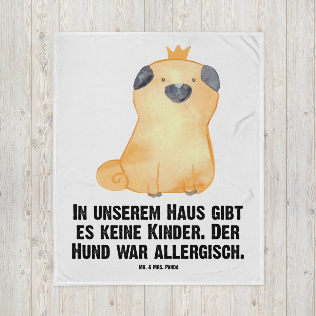 Kuscheldecke Mops Krone Decke, Wohndecke, Tagesdecke, Wolldecke, Sofadecke, Hund, Hundemotiv, Haustier, Hunderasse, Tierliebhaber, Hundebesitzer, Sprüche, Mops, allergisch, kinderlos, Hausregel, Hundebesitzer. Spruch, lustig