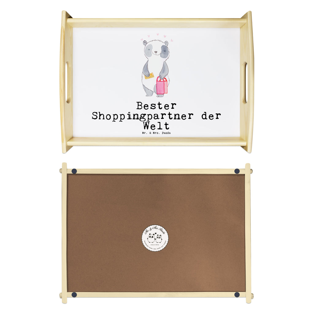 Serviertablett Panda Bester Shoppingpartner der Welt Serviertablett, Tablett, Holztablett, Küchentablett, Dekotablett, Frühstückstablett, für, Dankeschön, Geschenk, Schenken, Geburtstag, Geburtstagsgeschenk, Geschenkidee, Danke, Bedanken, Mitbringsel, Freude machen, Geschenktipp, Shoppingpartner, Shoppen, Begleitung, Partner, Freundin, Freund, bff, Shopping, Einkaufen, Shopping-Queen, Queen, Bester