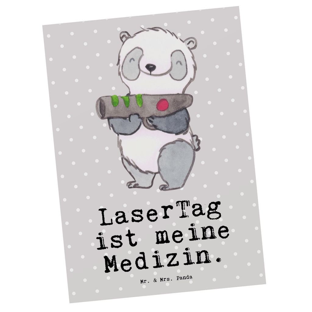 Postkarte Panda LaserTag Medizin Postkarte, Karte, Geschenkkarte, Grußkarte, Einladung, Ansichtskarte, Geburtstagskarte, Einladungskarte, Dankeskarte, Ansichtskarten, Einladung Geburtstag, Einladungskarten Geburtstag, Geschenk, Sport, Sportart, Hobby, Schenken, Danke, Dankeschön, Auszeichnung, Gewinn, Sportler, Lasertag, Lasergame Zentrum