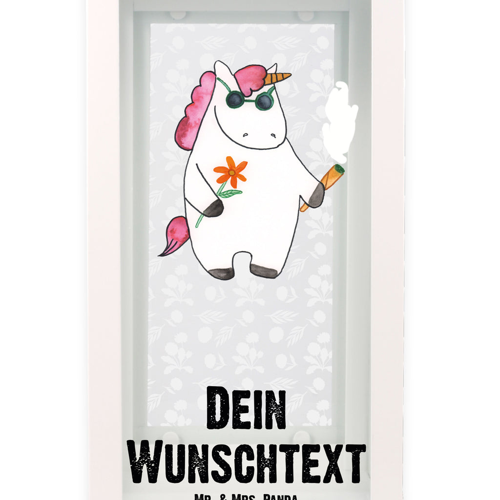 Personalisierte Deko Laterne Einhorn Woodstock Gartenlampe, Gartenleuchte, Gartendekoration, Gartenlicht, Laterne kleine Laternen, XXL Laternen, Laterne groß, Einhorn, Einhörner, Einhorn Deko, Pegasus, Unicorn, Kiffen, Joint, Zigarette, Alkohol, Party, Spaß. lustig, witzig, Woodstock