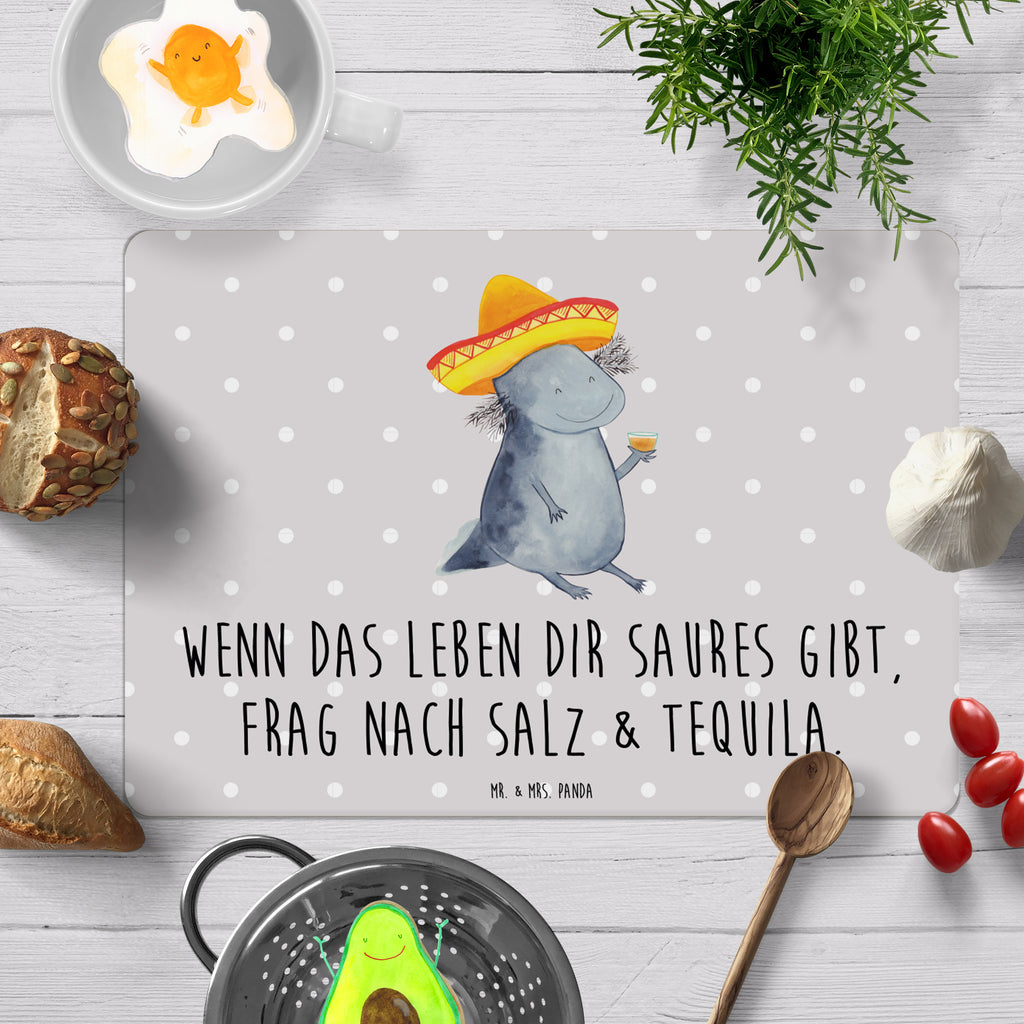 Tischset Axolotl Tequila Tischset, Tischuntersetzer, Platzset, Tischsets abwaschbar, Tischunterlage, Axolotl, Molch, Mexico, Mexiko, Sombrero, Zitrone, Tequila, Motivation, Spruch, Schwanzlurch, Lurch, Lurche, Axolot, Feuerdrache, Feuersalamander