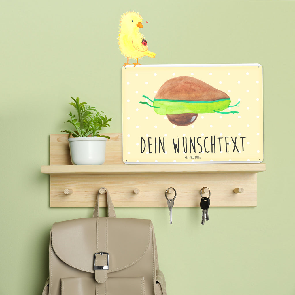 Personalisiertes Blechschild Avocado Yoga Blechschild, Metallschild, Geschenk Schild, Schild, Magnet-Metall-Schild, Deko Schild, Wandschild, Wand-Dekoration, Türschild, Avocado, Veggie, Vegan, Gesund, Avocado Yoga Vegan