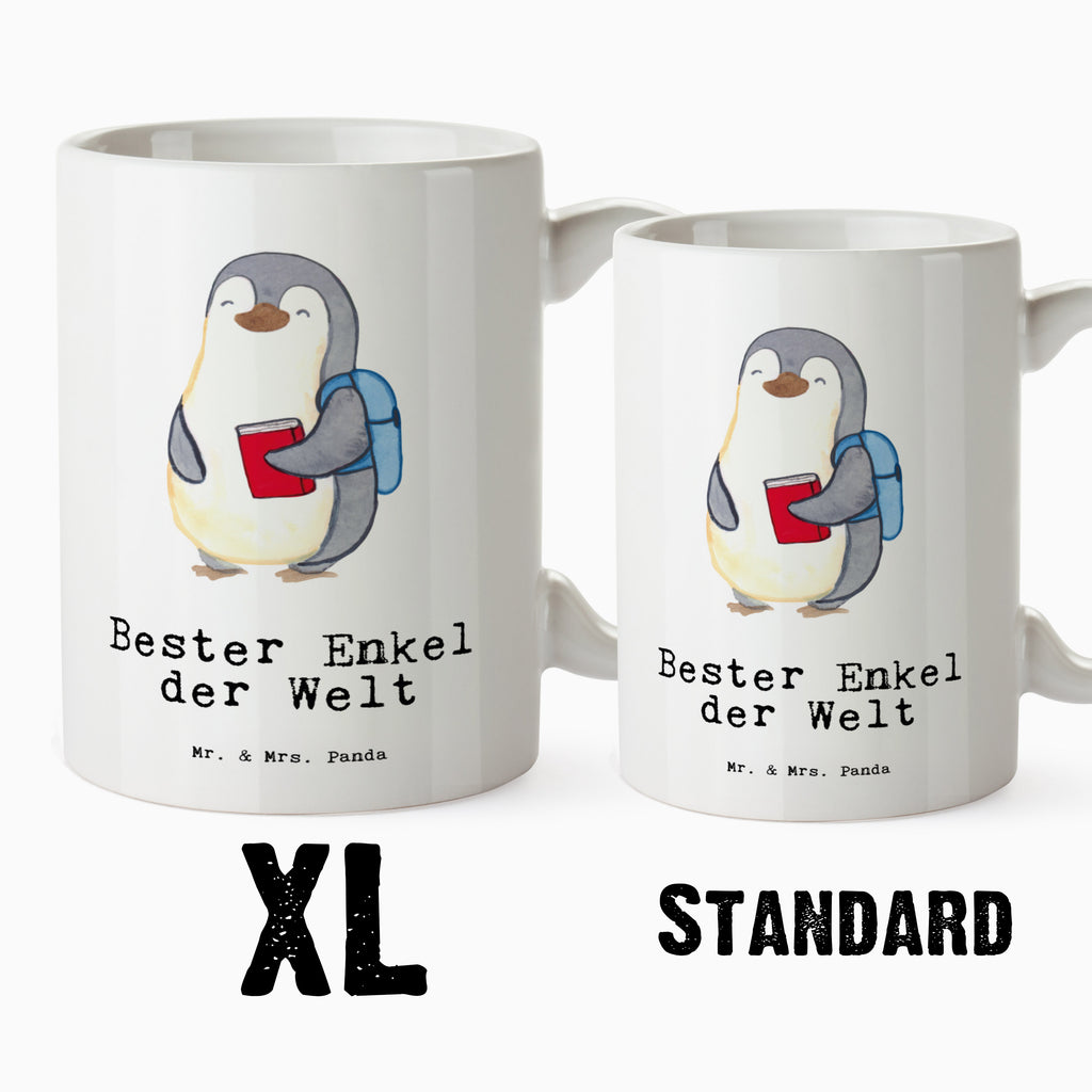 XL Tasse Pinguin Bester Enkel der Welt XL Tasse, Große Tasse, Grosse Kaffeetasse, XL Becher, XL Teetasse, spülmaschinenfest, Jumbo Tasse, Groß, für, Dankeschön, Geschenk, Schenken, Geburtstag, Geburtstagsgeschenk, Geschenkidee, Danke, Bedanken, Mitbringsel, Freude machen, Geschenktipp, Enkel, Enkelkind, Enkelsohn, Oma, Opa, Kind von Tochter, Kind von Sohn, Taufe, Großsohn