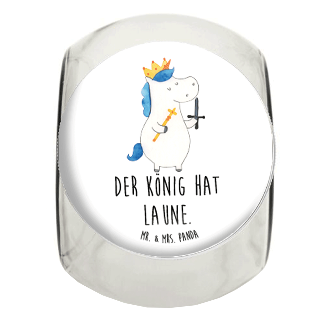 Bonbonglas Einhorn König mit Schwert Vorratsdose, Vorratsbehälter, Süßigkeitenglas, Süßigkeitendose, Kaffeedose, Müslidose, Teedose, Keksbehälter, Keksedose, Glasdose, Glasbälter, Vorratsglas, Küchenbehälter, Aufbewahrungsdose, Aufbewahungsglas, Gewürzdose, Küchenorganizer, Snackdose, Einhorn, Einhörner, Einhorn Deko, Pegasus, Unicorn, König, Ritter, Mittelalter