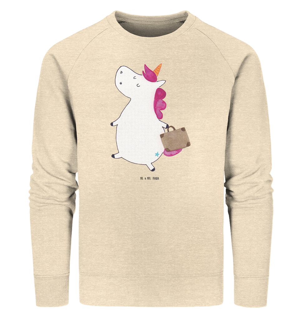 Organic Pullover Einhorn Koffer Pullover, Pullover Männer, Pullover Frauen, Sweatshirt, Sweatshirt Männer, Sweatshirt Frauen, Unisex, Einhorn, Einhörner, Einhorn Deko, Pegasus, Unicorn, unicorn, Koffer, Verreisen, Reise, Gepäck, Abenteuer, Erwachsen, Kind, albern, Spaß, lustig, witzig