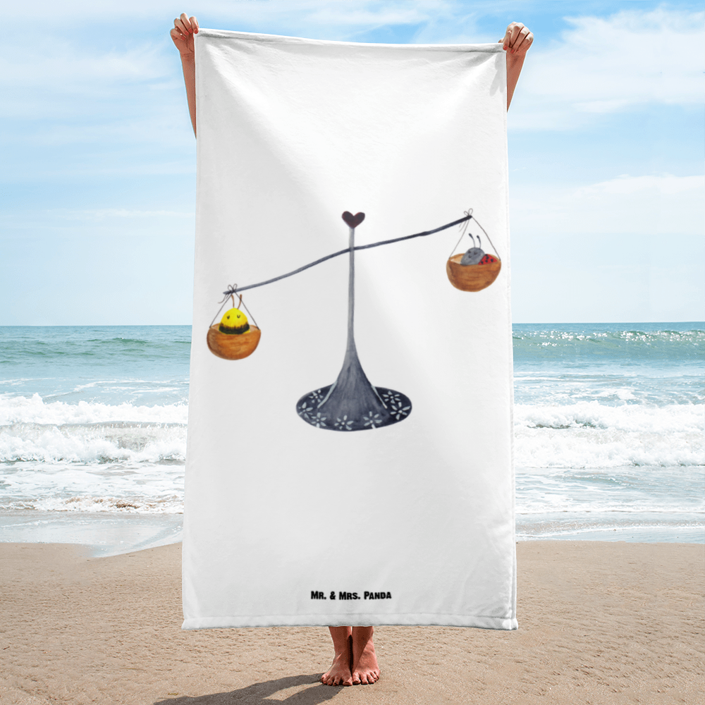 XL Badehandtuch Sternzeichen Waage Handtuch, Badetuch, Duschtuch, Strandtuch, Saunatuch, Tierkreiszeichen, Sternzeichen, Horoskop, Astrologie, Aszendent, Waage, Waage Geschenk, Waage Sternzeichen, Geschenk Oktober, Geschenk September, Geburtstag Oktober, Geburtstag September, Gleichgewicht, Marienkäfer, Hummel, Biene