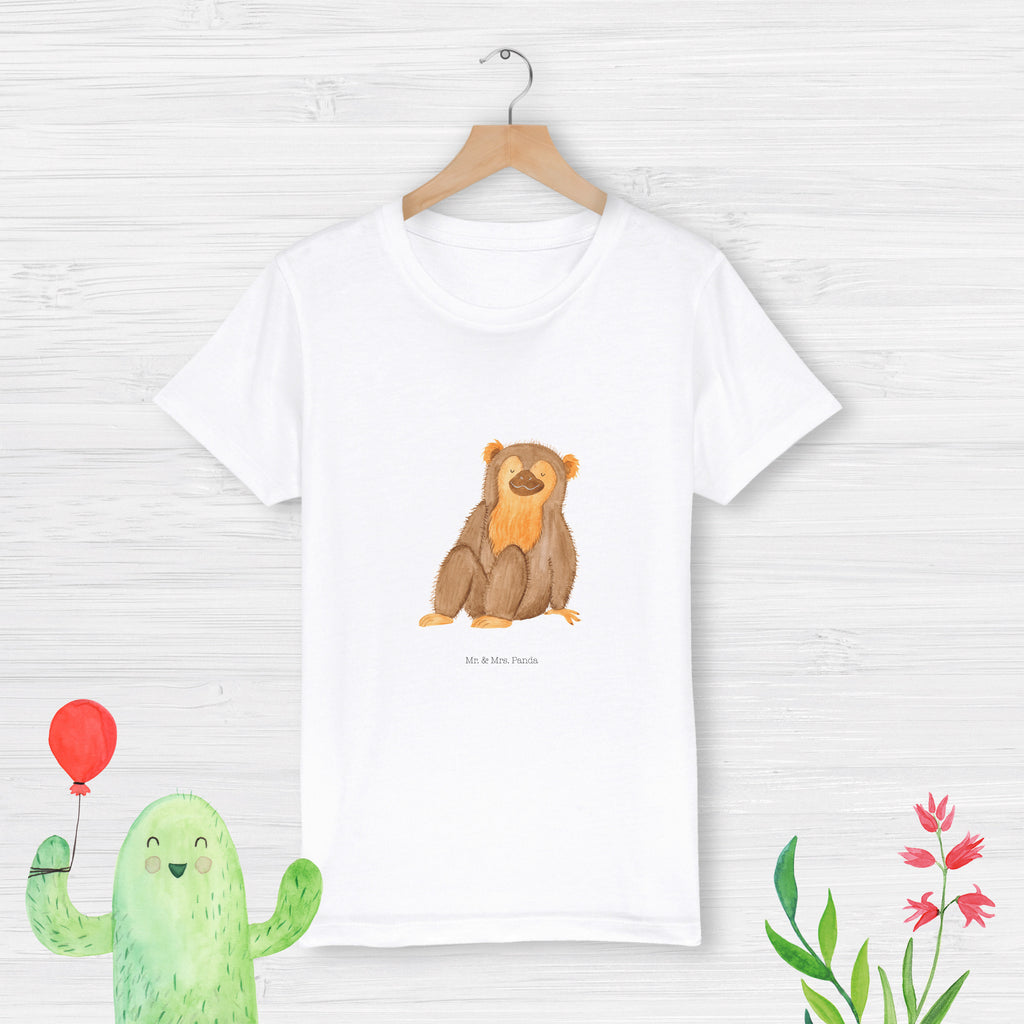 Organic Kinder T-Shirt Affe Kinder T-Shirt, Kinder T-Shirt Mädchen, Kinder T-Shirt Jungen, Afrika, Wildtiere, Affe, Äffchen, Affen, Selbstliebe, Respekt, Motivation, Selbstachtung, Liebe, Selbstbewusstsein, Selfcare