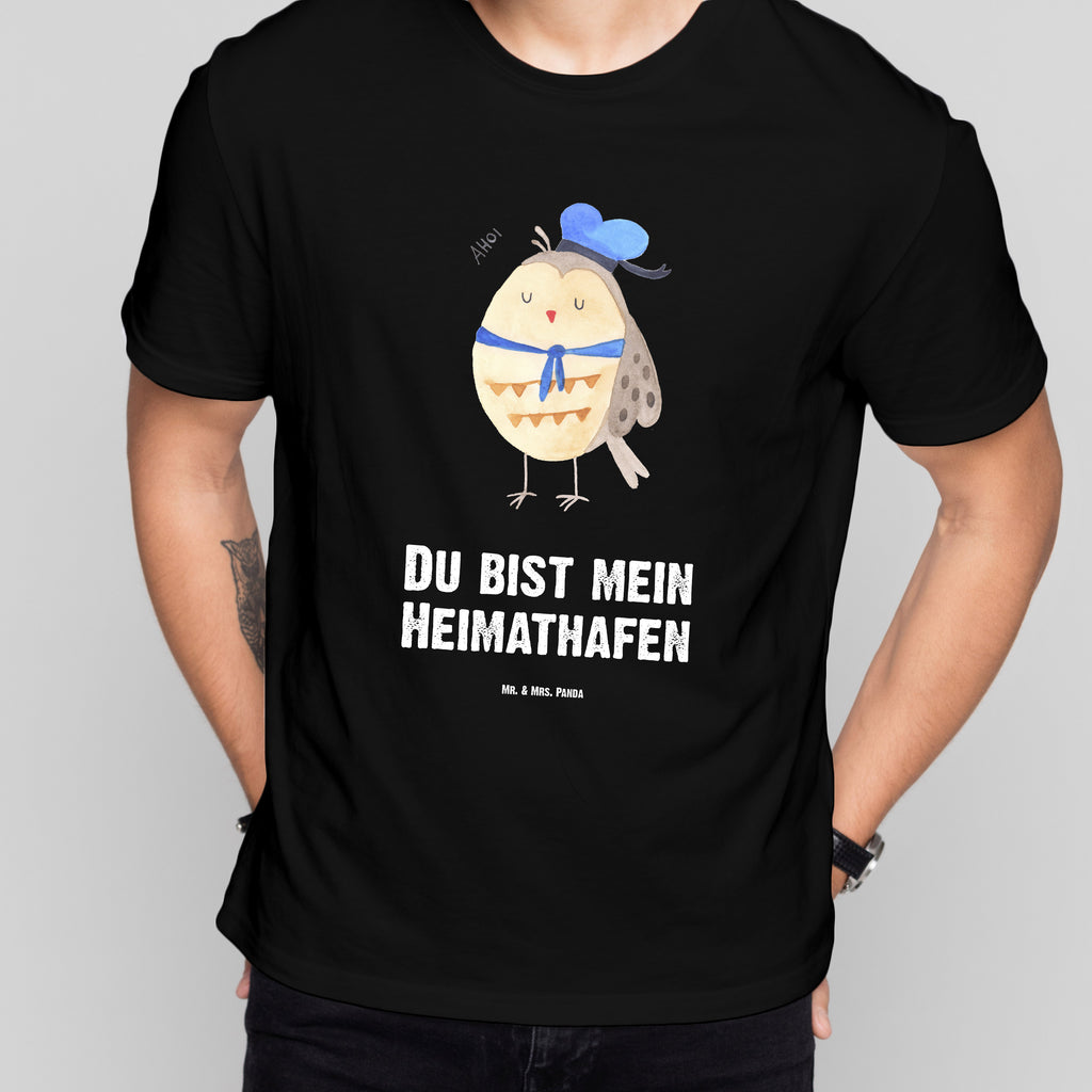 T-Shirt Standard Eule Matrosen T-Shirt, Shirt, Tshirt, Lustiges T-Shirt, T-Shirt mit Spruch, Party, Junggesellenabschied, Jubiläum, Geburstag, Herrn, Damen, Männer, Frauen, Schlafshirt, Nachthemd, Sprüche, Eule, Eule Spruch, Eule Deko, Owl, Wortspiel lustig, Matrose, Freundin, Ehe, Seefahrer, Heimathafen, Hochzeitstag Geschenk