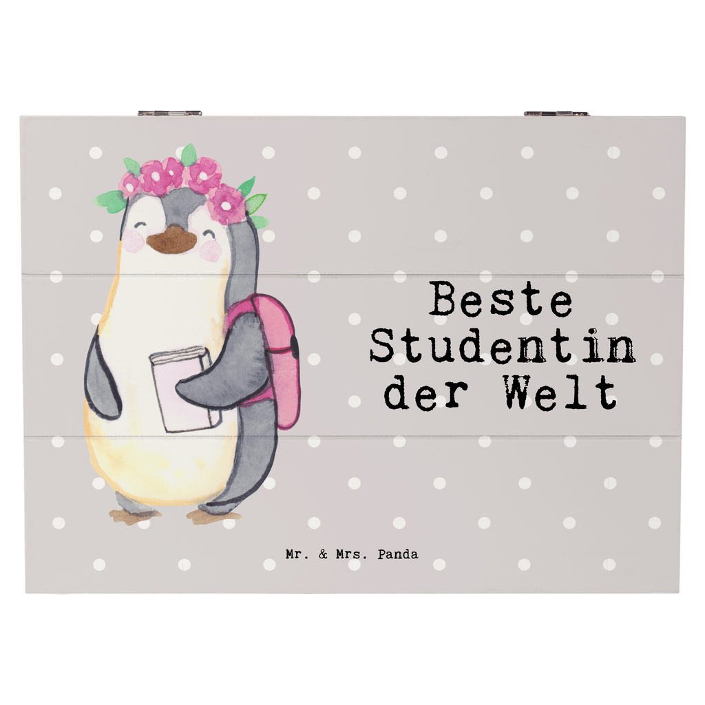 Holzkiste Pinguin Beste Studentin der Welt Holzkiste, Kiste, Schatzkiste, Truhe, Schatulle, XXL, Erinnerungsbox, Erinnerungskiste, Dekokiste, Aufbewahrungsbox, Geschenkbox, Geschenkdose, für, Dankeschön, Geschenk, Schenken, Geburtstag, Geburtstagsgeschenk, Geschenkidee, Danke, Bedanken, Mitbringsel, Freude machen, Geschenktipp, Studentin, Studium, Tochter, Spaß, Musterschülerin, lustig, Studienabschluss, witzig, Universität, Abschluss, Alumni, Uni, Studenten, Hochschule