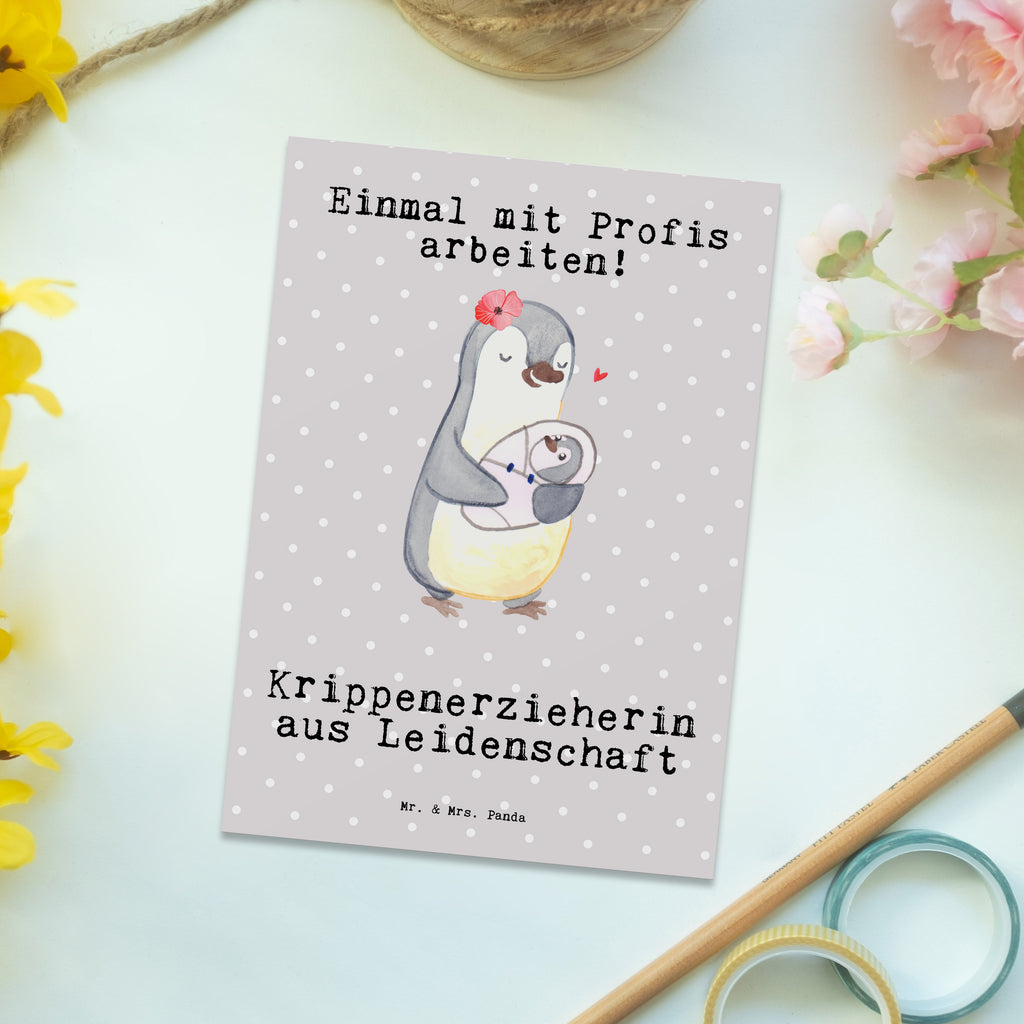 Postkarte Krippenerzieherin aus Leidenschaft Postkarte, Karte, Geschenkkarte, Grußkarte, Einladung, Ansichtskarte, Geburtstagskarte, Einladungskarte, Dankeskarte, Ansichtskarten, Einladung Geburtstag, Einladungskarten Geburtstag, Beruf, Ausbildung, Jubiläum, Abschied, Rente, Kollege, Kollegin, Geschenk, Schenken, Arbeitskollege, Mitarbeiter, Firma, Danke, Dankeschön, Krippenerzieherin, Kindertagesstätte, KITA, Eröffnung, Erzieherin, Pädagogin