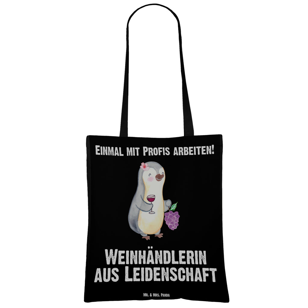 Tragetasche Weinhändlerin aus Leidenschaft Beuteltasche, Beutel, Einkaufstasche, Jutebeutel, Stoffbeutel, Tasche, Shopper, Umhängetasche, Strandtasche, Schultertasche, Stofftasche, Tragetasche, Badetasche, Jutetasche, Einkaufstüte, Laptoptasche, Beruf, Ausbildung, Jubiläum, Abschied, Rente, Kollege, Kollegin, Geschenk, Schenken, Arbeitskollege, Mitarbeiter, Firma, Danke, Dankeschön