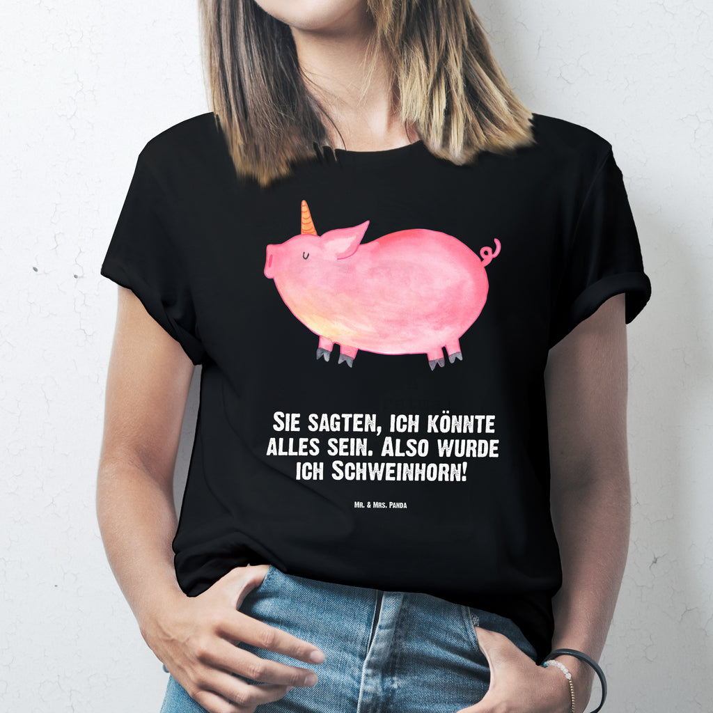 T-Shirt Standard Einhorn Schweinhorn T-Shirt, Shirt, Tshirt, Lustiges T-Shirt, T-Shirt mit Spruch, Party, Junggesellenabschied, Jubiläum, Geburstag, Herrn, Damen, Männer, Frauen, Schlafshirt, Nachthemd, Sprüche, Einhorn, Einhörner, Einhorn Deko, Pegasus, Unicorn, Spaß, Schwein, Schweinhorn, Bauer, witzig. lustig, Spruch, geschenk, Pig, Piggy, funny, english, englisch