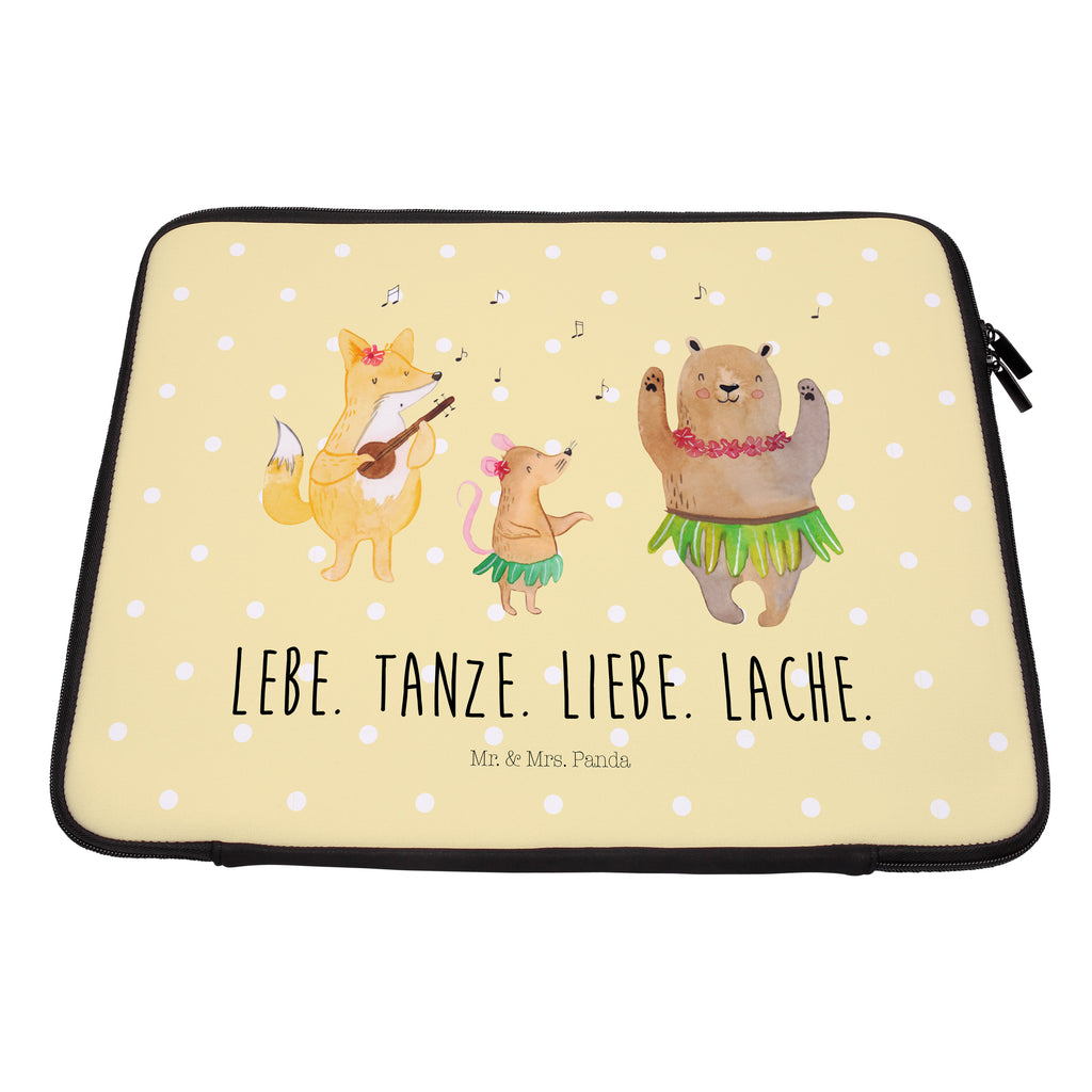 Notebook Tasche Waldtiere Aloha Notebook Tasche, Laptop, Computertasche, Tasche, Notebook-Tasche, Notebook-Reisehülle, Notebook Schutz, Tiermotive, Gute Laune, lustige Sprüche, Tiere, Wald, Waldtiere, Musik, Aloha, Bär, Hase, Igel, Tanzen, Leben, Lachen