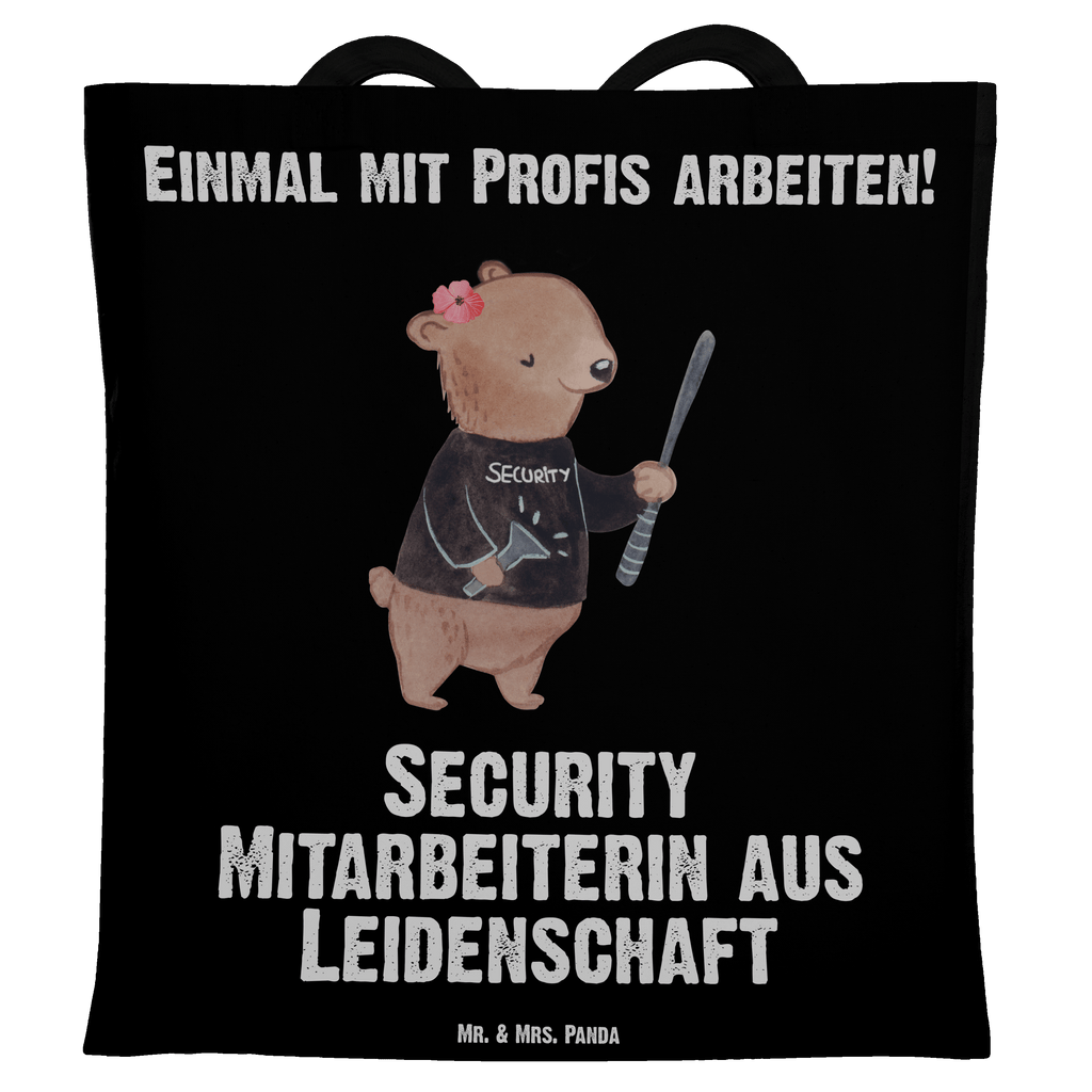 Tragetasche Security Mitarbeiterin aus Leidenschaft Beuteltasche, Beutel, Einkaufstasche, Jutebeutel, Stoffbeutel, Tasche, Shopper, Umhängetasche, Strandtasche, Schultertasche, Stofftasche, Tragetasche, Badetasche, Jutetasche, Einkaufstüte, Laptoptasche, Beruf, Ausbildung, Jubiläum, Abschied, Rente, Kollege, Kollegin, Geschenk, Schenken, Arbeitskollege, Mitarbeiter, Firma, Danke, Dankeschön