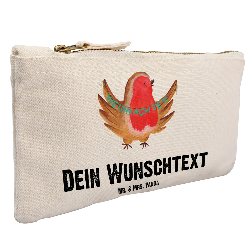 Personalisierte Schminktasche Rotkehlchen Weihnachten Personalisierte Schminktasche, Personalisierte Kosmetiktasche, Personalisierter Kosmetikbeutel, Personalisiertes Stiftemäppchen, Personalisiertes Etui, Personalisierte Federmappe, Personalisierte Makeup Bag, Personalisiertes Schminketui, Personalisiertes Kosmetiketui, Personalisiertes Schlamperetui, Schminktasche mit Namen, Kosmetiktasche mit Namen, Kosmetikbeutel mit Namen, Stiftemäppchen mit Namen, Etui mit Namen, Federmappe mit Namen, Makeup Bg mit Namen, Schminketui mit Namen, Kosmetiketui mit Namen, Schlamperetui mit Namen, Schminktasche personalisieren, Schminktasche bedrucken, Schminktasche selbst gestalten, Winter, Weihnachten, Weihnachtsdeko, Nikolaus, Advent, Heiligabend, Wintermotiv, Frohe Weihnachten, Weihnachtsmotiv, Weihnachtsgruß, Vogel, xmas