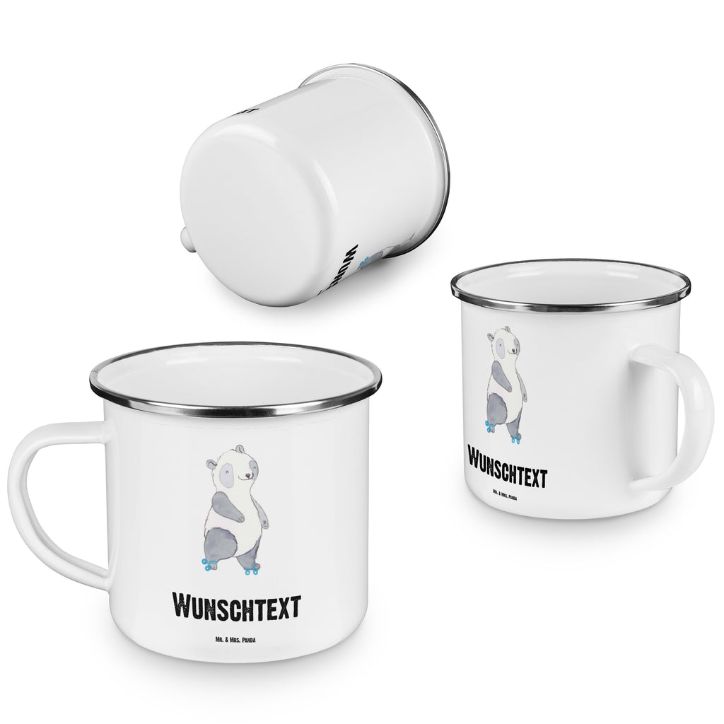 Personalisierte Emaille Tasse Panda Inliner fahren Emaille Tasse personalisiert, Emaille Tasse mit Namen, Campingtasse personalisiert, Namenstasse, Campingtasse bedrucken, Campinggeschirr personalsisert, tasse mit namen, personalisierte tassen, personalisierte tasse, tasse selbst gestalten, tasse bedrucken, tassen bedrucken, Geschenk, Sport, Sportart, Hobby, Schenken, Danke, Dankeschön, Auszeichnung, Gewinn, Sportler, Inliner fahren, Rollschuh fahren, Rollerblades, inlinern