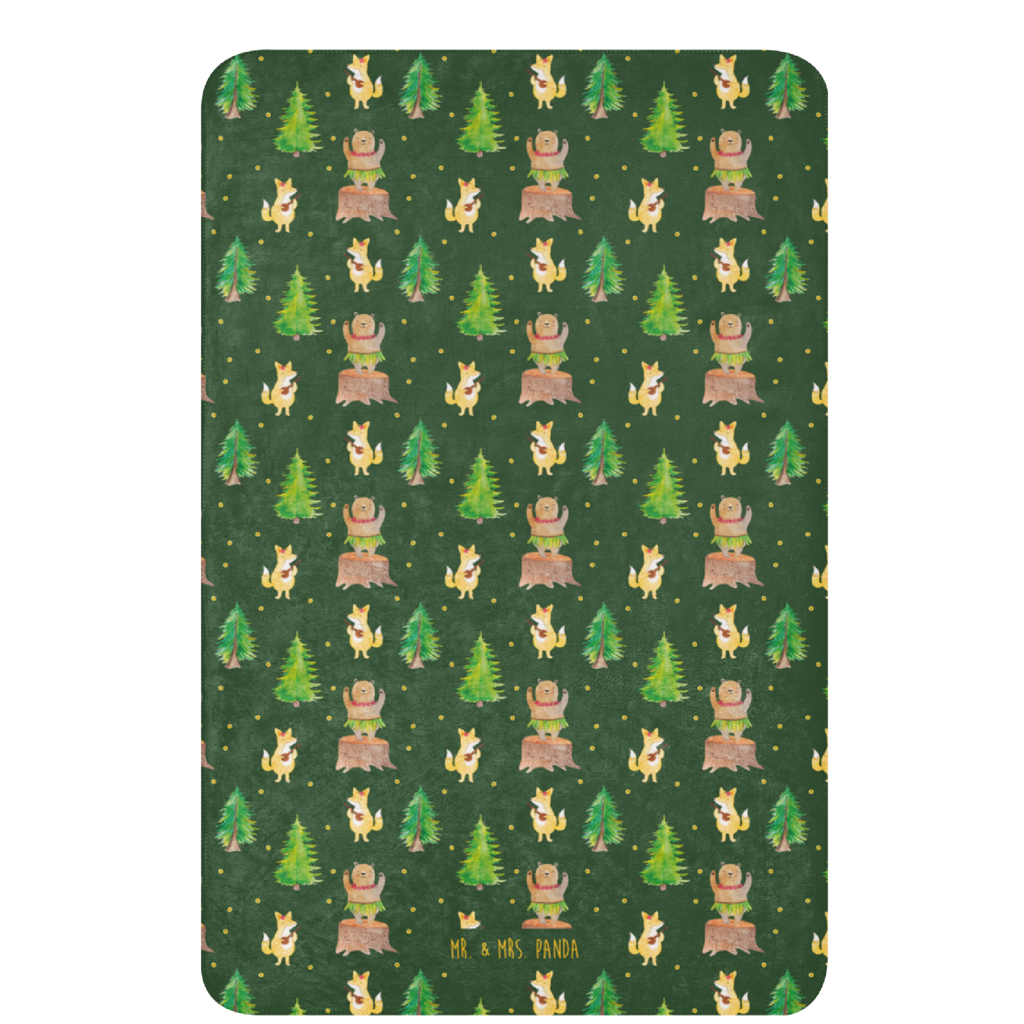 Sherpa Kuscheldecke Waldtiere Aloha Muster Tiermotive, Gute Laune, lustige Sprüche, Tiere, Wald, Waldtiere, Musik, Aloha, Bär, Hase, Igel, Tanzen, Leben, Lachen