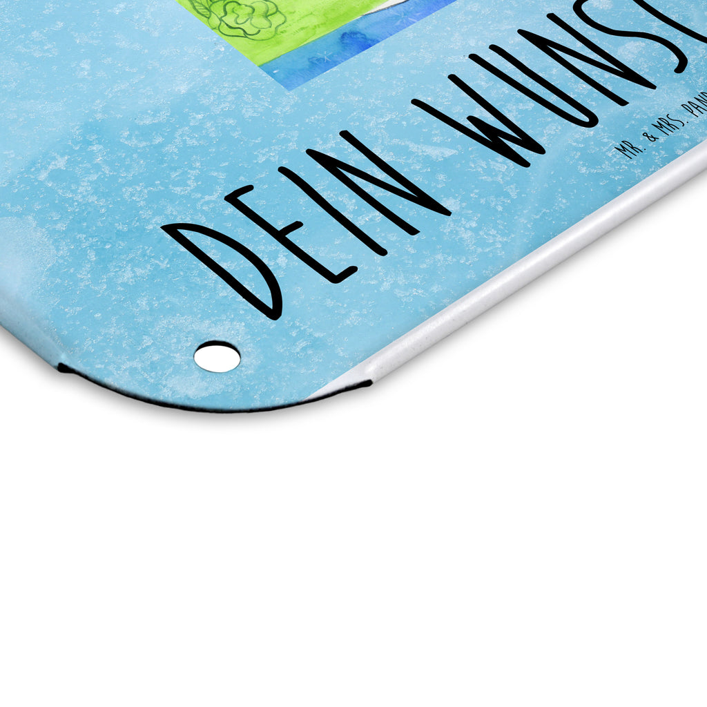 Personalisiertes Blechschild Pinguin Surfer Blechschild, Metallschild, Geschenk Schild, Schild, Magnet-Metall-Schild, Deko Schild, Wandschild, Wand-Dekoration, Türschild, Pinguin, Pinguine, surfen, Surfer, Hawaii, Urlaub, Wellen, Wellen reiten, Portugal