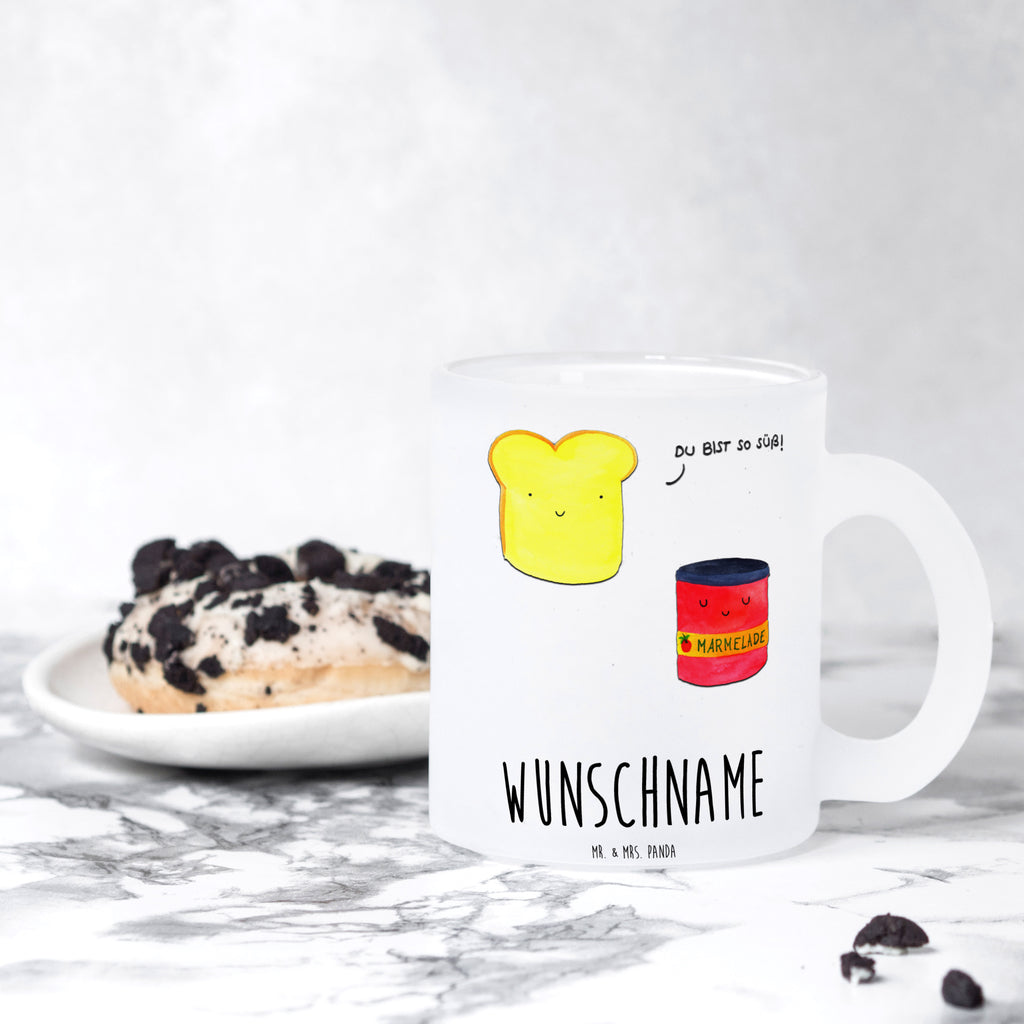 Personalisierte Teetasse Toast & Marmelade Personalisierte Teetasse, Personalisiertes Teeglas, Personalisierter Teebecher, Personalisierte Glas Teetasse, Personalisierte Teetasse aus Glas, Teetasse mit Namen, Teeglas mit Namen, Teebecher mit Namen, Glas Teetasse mit Namen, Teetasse aus Glas mit Namen, Teetasse Wunschname, Teetasse selbst gestalten., Tiermotive, Gute Laune, lustige Sprüche, Tiere, Toast, Marmelade, Dreamteam, süße Postkarte, süß, Küche Deko, Küche Spruch, Frühstück Einladung, Brot, Toastbrot