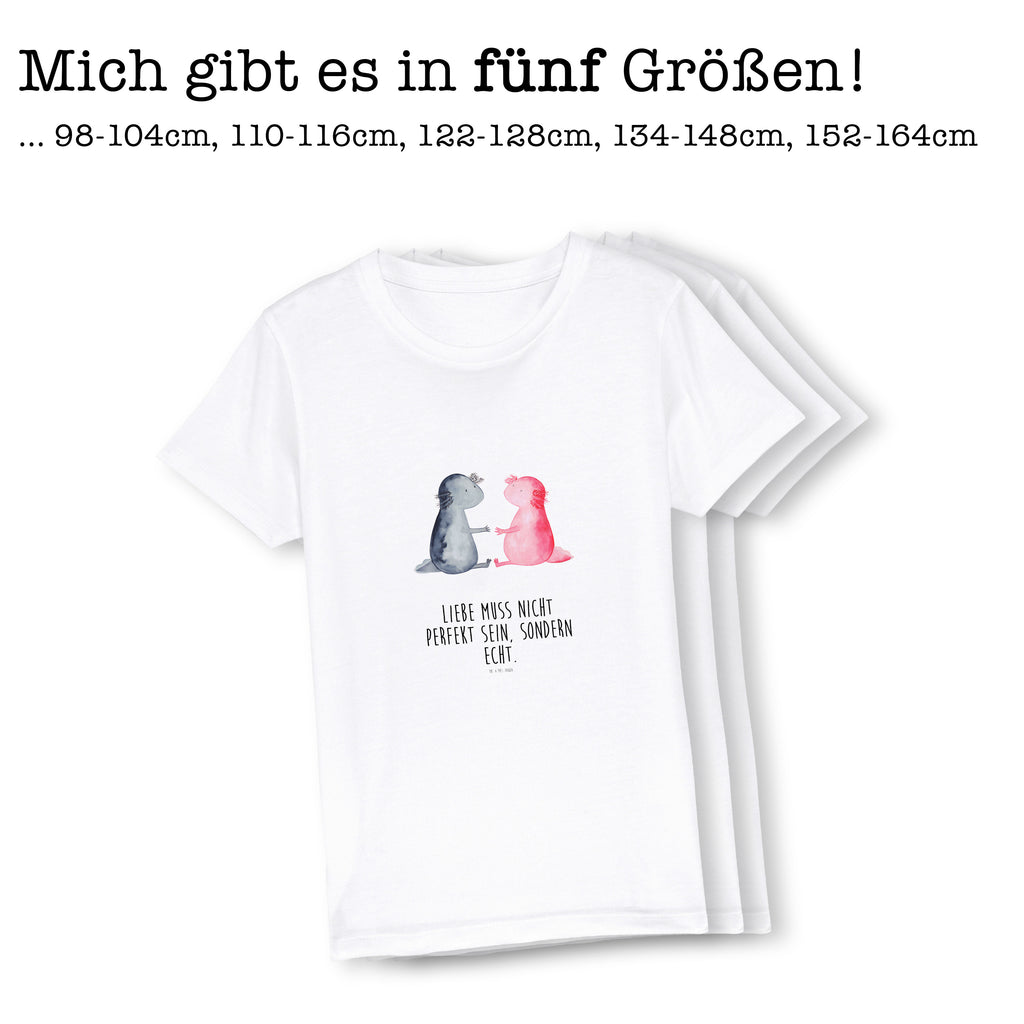 Organic Kinder T-Shirt Axolotl Liebe Kinder T-Shirt, Kinder T-Shirt Mädchen, Kinder T-Shirt Jungen, Axolotl, Molch, Axolot, Schwanzlurch, Lurch, Lurche, Liebe, große Liebe, Liebesbeweis, Freund, Verlobter, Ehemann, Jahrestag, Valentinstag