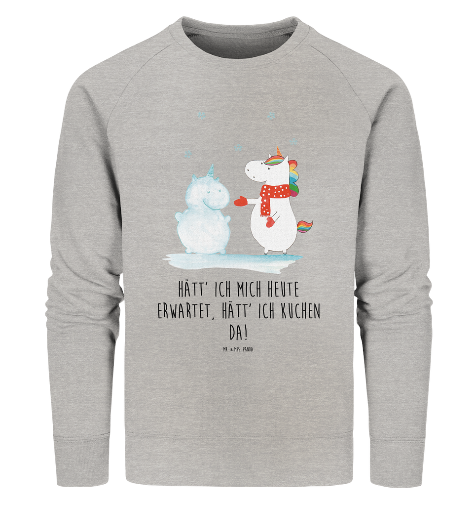 Organic Pullover Einhorn Schneemann Pullover, Pullover Männer, Pullover Frauen, Sweatshirt, Sweatshirt Männer, Sweatshirt Frauen, Unisex, Einhorn, Einhörner, Einhorn Deko, Pegasus, Unicorn, Schneemann, Winter, Schnee, Kuchen, Weihnachten, kalt, Mütze, Handschuhe, X-Mas