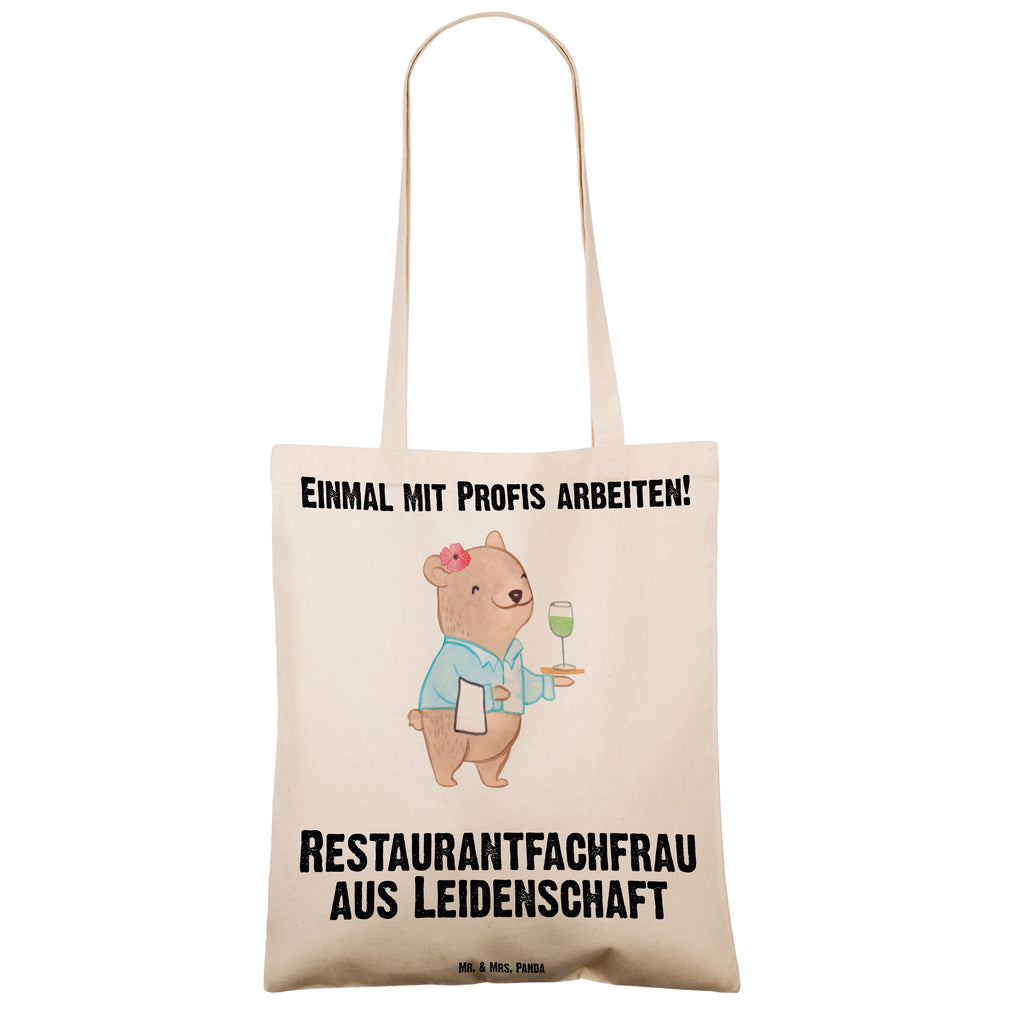 Tragetasche Restaurantfachfrau aus Leidenschaft Beuteltasche, Beutel, Einkaufstasche, Jutebeutel, Stoffbeutel, Tasche, Shopper, Umhängetasche, Strandtasche, Schultertasche, Stofftasche, Tragetasche, Badetasche, Jutetasche, Einkaufstüte, Laptoptasche, Beruf, Ausbildung, Jubiläum, Abschied, Rente, Kollege, Kollegin, Geschenk, Schenken, Arbeitskollege, Mitarbeiter, Firma, Danke, Dankeschön