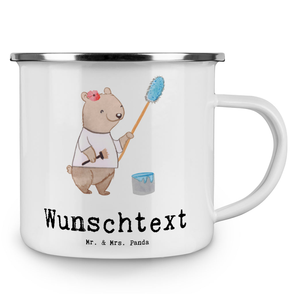 Personalisierte Emaille Tasse Malerin mit Herz Emaille Tasse personalisiert, Emaille Tasse mit Namen, Campingtasse personalisiert, Namenstasse, Campingtasse bedrucken, Campinggeschirr personalsisert, tasse mit namen, personalisierte tassen, personalisierte tasse, tasse selbst gestalten, tasse bedrucken, tassen bedrucken, Beruf, Ausbildung, Jubiläum, Abschied, Rente, Kollege, Kollegin, Geschenk, Schenken, Arbeitskollege, Mitarbeiter, Firma, Danke, Dankeschön, Maler, Malermeisterin, Gesellenprüfung, Meisterprüfung, Malerbetrieb