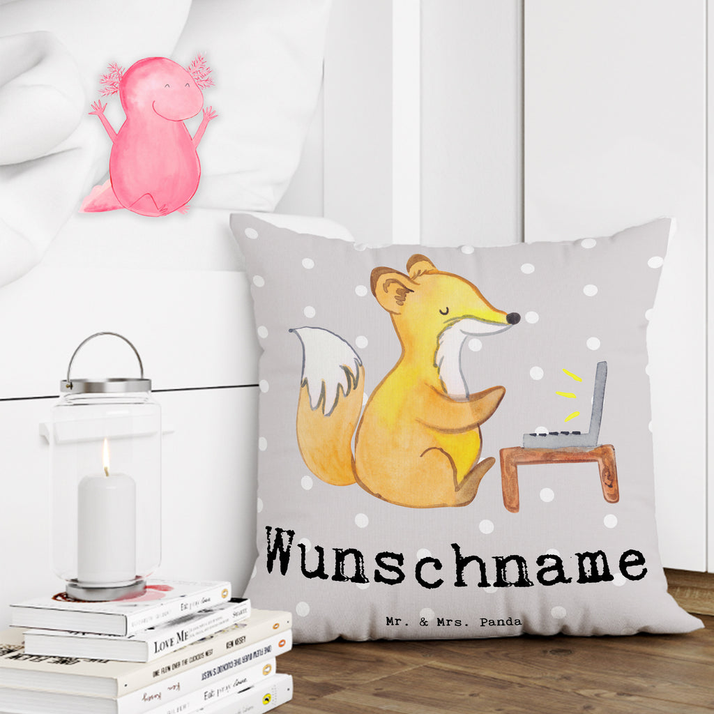 Personalisiertes Kissen Fuchs Bester Arbeitskollege der Welt Kissen, personalisiert, Name, Wunschname, bedrucken, Kopfkissen, für, Dankeschön, Geschenk, Schenken, Geburtstag, Geburtstagsgeschenk, Geschenkidee, Danke, Bedanken, Mitbringsel, Freude machen, Geschenktipp, Arbeitskollege, Kollege, Büro, Abschiedsgeschenk, Ruhestand, Arbeit, Mitarbeiter, Berufsgenosse, Beruf