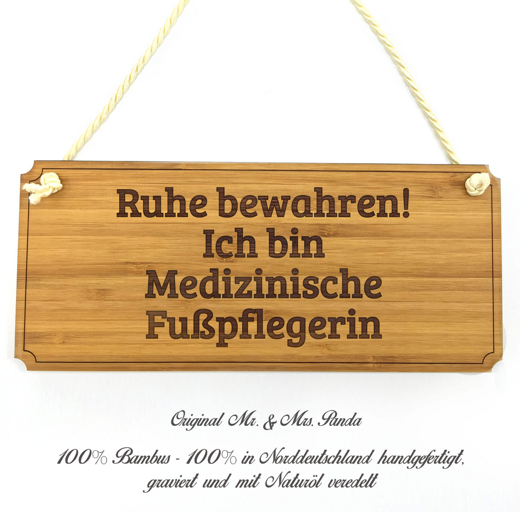 Türschild Classic Schild Medizinische Fußpflegerin Dekoschild, Schild, Wanddeko, Werbeschild, Holzschild, Reklameschild, Türschild, Küchenschild, Wandschild, Holztafel, Motivschild, Spruchschild, Landhaus, Shabby, graviert