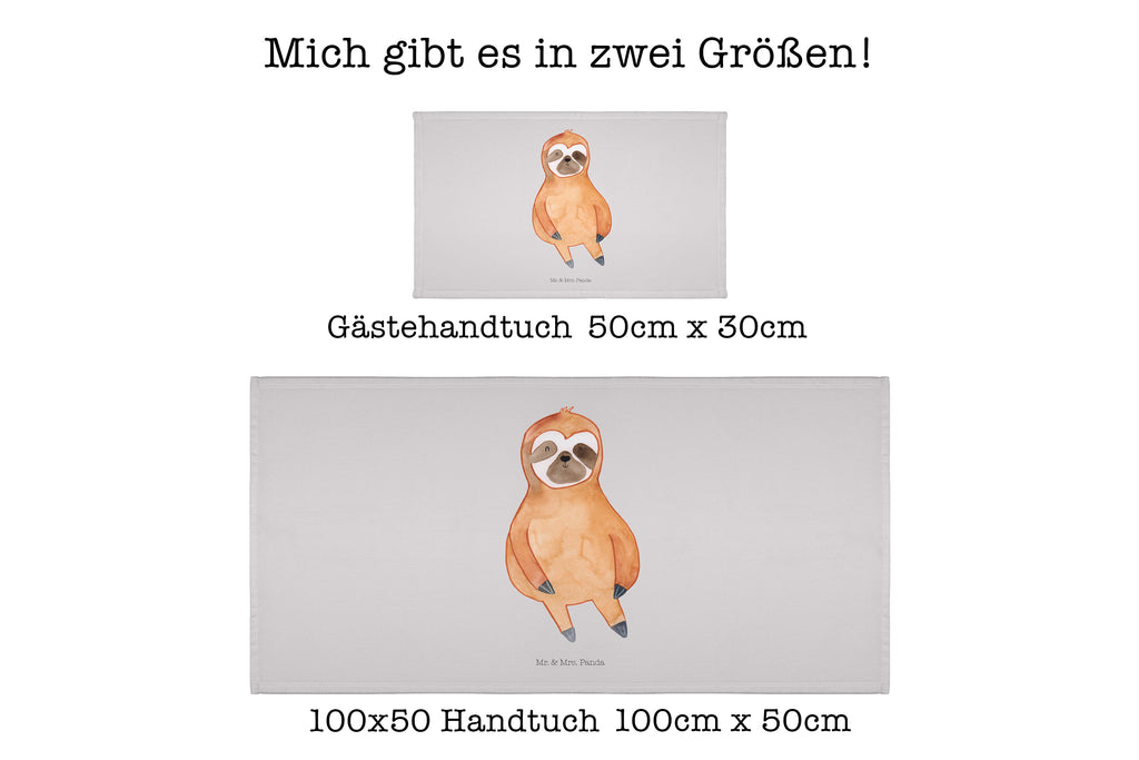 Handtuch Faultier Zufrieden Gästetuch, Reisehandtuch, Sport Handtuch, Frottier, Kinder Handtuch, Faultier, Faultier Geschenk, Faultier Deko, Faultiere, faul, Lieblingstier, Pause, relaxen, Glück, glücklich, zufrieden, happy, Zufriedenheit, Gelassenheit, Ruhe, Frieden