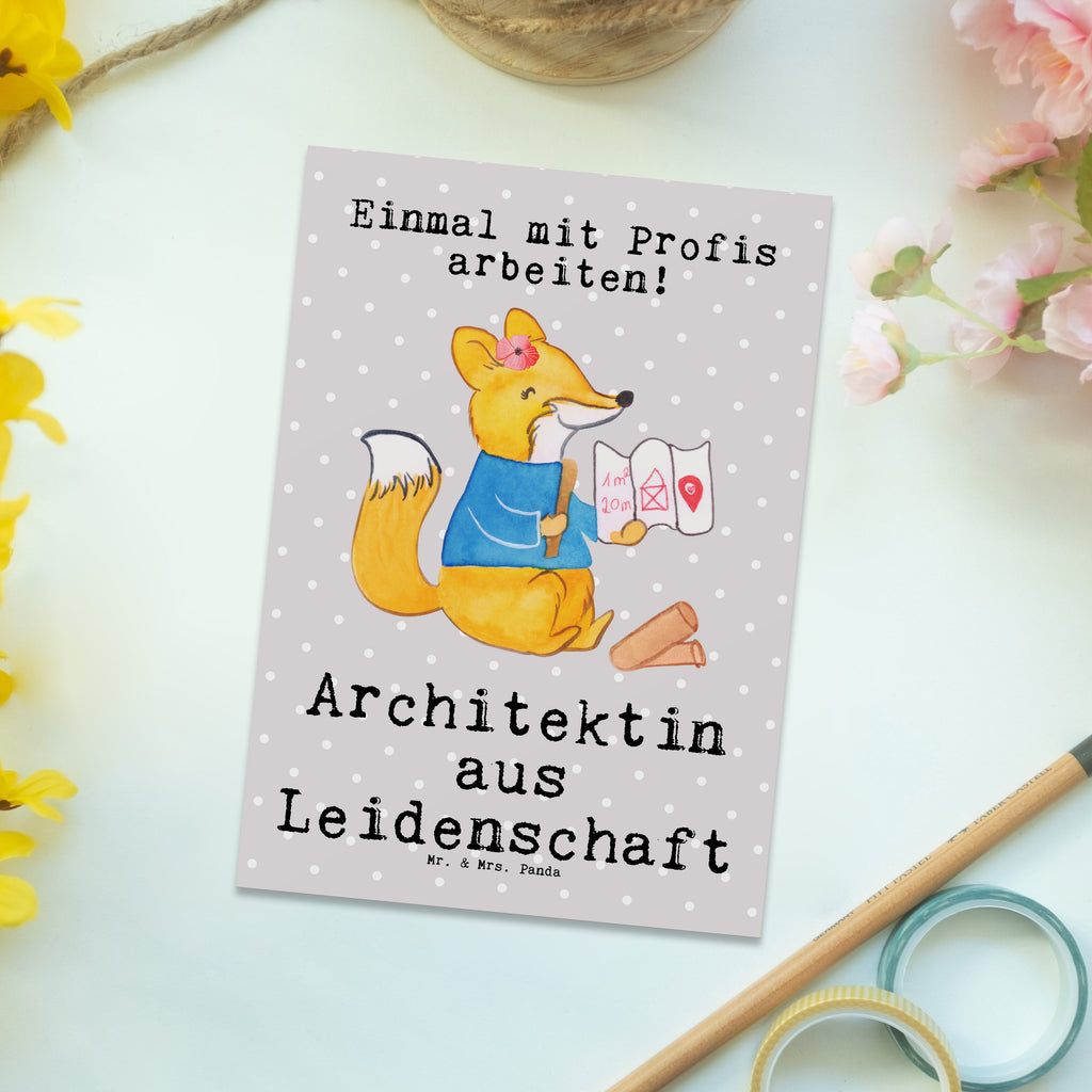 Postkarte Architektin aus Leidenschaft Postkarte, Karte, Geschenkkarte, Grußkarte, Einladung, Ansichtskarte, Geburtstagskarte, Einladungskarte, Dankeskarte, Ansichtskarten, Einladung Geburtstag, Einladungskarten Geburtstag, Beruf, Ausbildung, Jubiläum, Abschied, Rente, Kollege, Kollegin, Geschenk, Schenken, Arbeitskollege, Mitarbeiter, Firma, Danke, Dankeschön, Architektin, Innenarchitektin, Architekturbüro