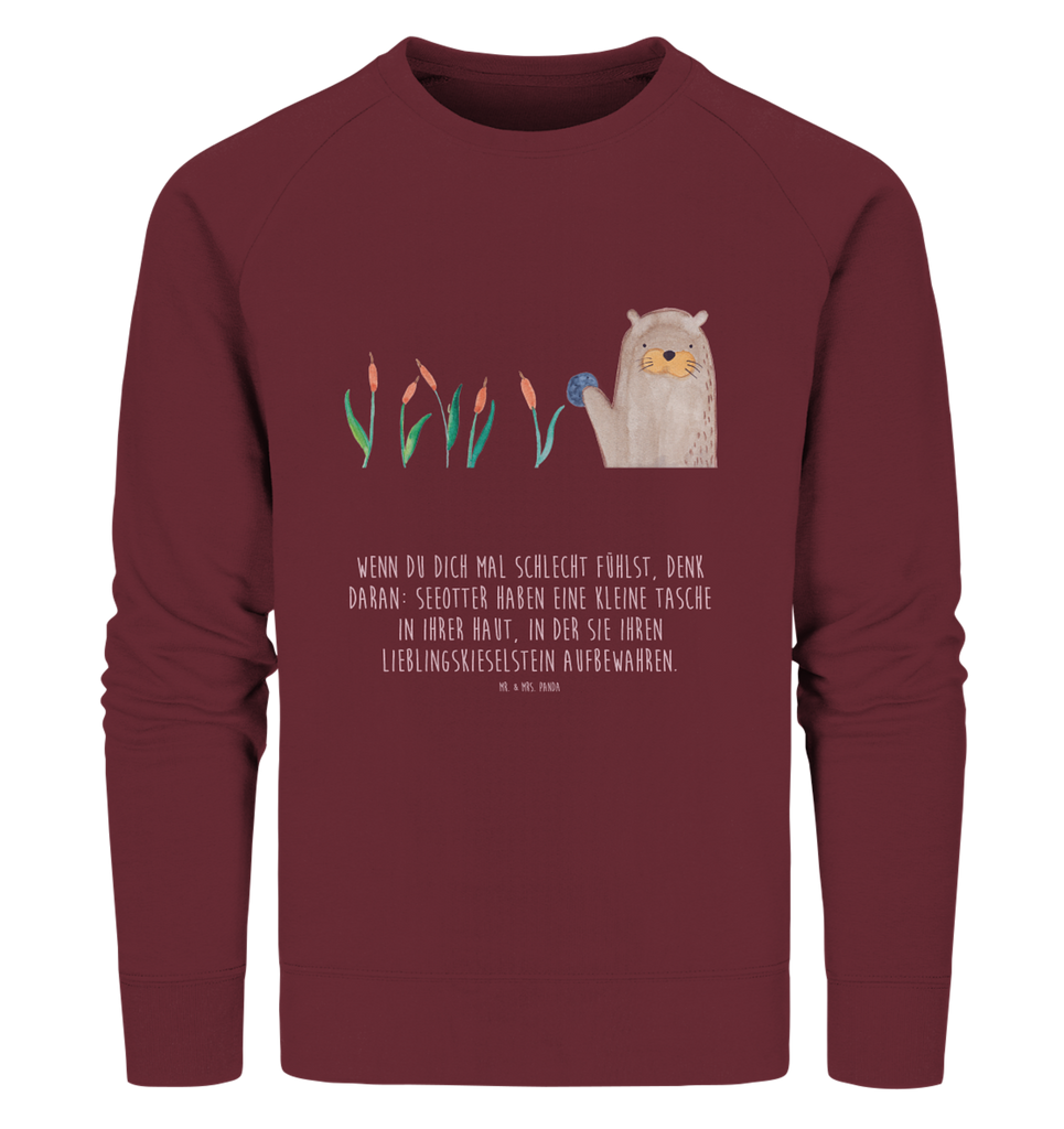 Organic Pullover Otter Stein Pullover, Pullover Männer, Pullover Frauen, Sweatshirt, Sweatshirt Männer, Sweatshirt Frauen, Unisex, Otter, Fischotter, Seeotter, Otter Seeotter See Otter