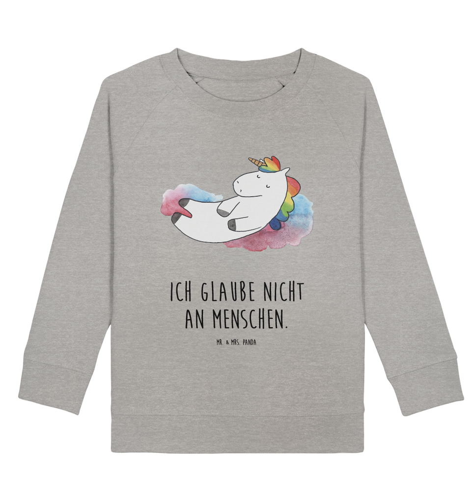 Organic Kinder Pullover Einhorn Wolke 7 Kinder Pullover, Kinder Sweatshirt, Jungen, Mädchen, Einhorn, Einhörner, Einhorn Deko, Pegasus, Unicorn, verliebt, Menschen, witzig, lustig, Geschenk, Glaube, Realität, Lächeln