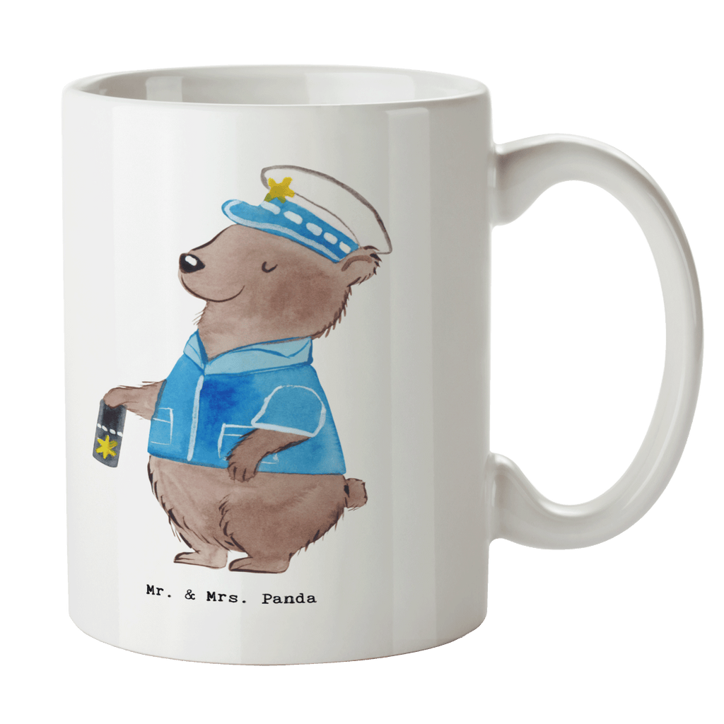 Tasse Polizist mit Herz Tasse, Kaffeetasse, Teetasse, Becher, Kaffeebecher, Teebecher, Keramiktasse, Porzellantasse, Büro Tasse, Geschenk Tasse, Tasse Sprüche, Tasse Motive, Kaffeetassen, Tasse bedrucken, Designer Tasse, Cappuccino Tassen, Schöne Teetassen, Beruf, Ausbildung, Jubiläum, Abschied, Rente, Kollege, Kollegin, Geschenk, Schenken, Arbeitskollege, Mitarbeiter, Firma, Danke, Dankeschön, Polizist, Polizeibeamter, Wachmann, Cop, Polizei, Studium