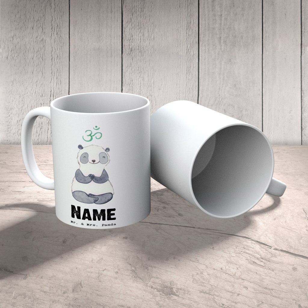 Personalisierte Tasse Panda Meditieren Personalisierte Tasse, Namenstasse, Wunschname, Personalisiert, Tasse, Namen, Drucken, Tasse mit Namen, Geschenk, Sport, Sportart, Hobby, Schenken, Danke, Dankeschön, Auszeichnung, Gewinn, Sportler, Meditieren, Meditation, Meditationskurs