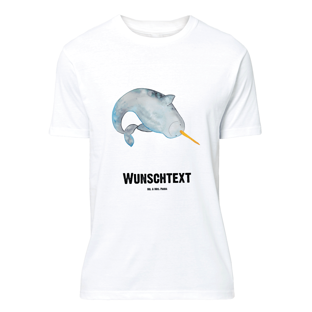 Personalisiertes T-Shirt Narwal T-Shirt Personalisiert, T-Shirt mit Namen, T-Shirt mit Aufruck, Männer, Frauen, Wunschtext, Bedrucken, Meerestiere, Meer, Urlaub, Narwal, Wal, Putzen, Hausfrau, Junggesellin, aufräumen, Kinderzimmer