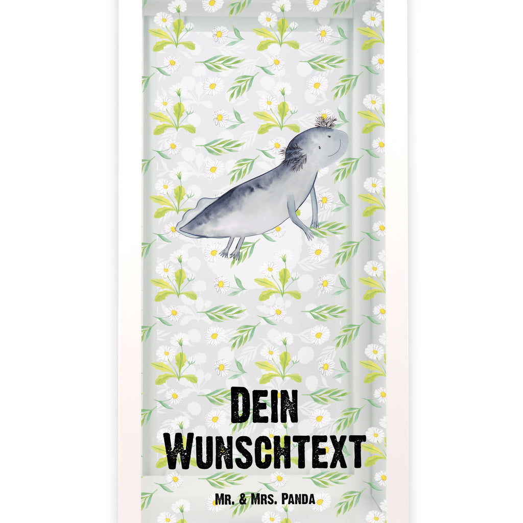 Personalisierte Deko Laterne Axolotl schwimmt Gartenlampe, Gartenleuchte, Gartendekoration, Gartenlicht, Laterne kleine Laternen, XXL Laternen, Laterne groß, Axolotl, Molch, Axolot, Schwanzlurch, Lurch, Lurche, Problem, Probleme, Lösungen, Motivation