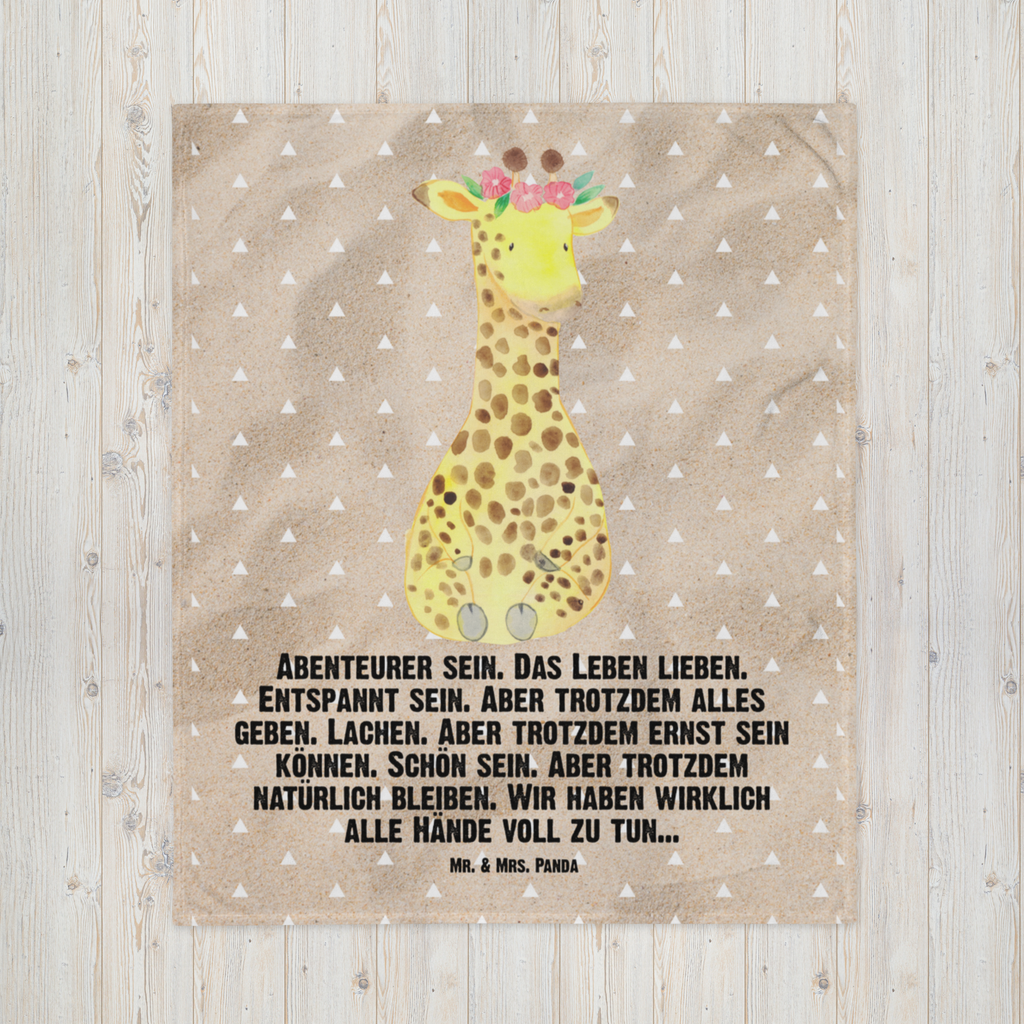 Kuscheldecke Giraffe Blumenkranz Decke, Wohndecke, Tagesdecke, Wolldecke, Sofadecke, Afrika, Wildtiere, Giraffe, Blumenkranz, Abenteurer, Selbstliebe, Freundin