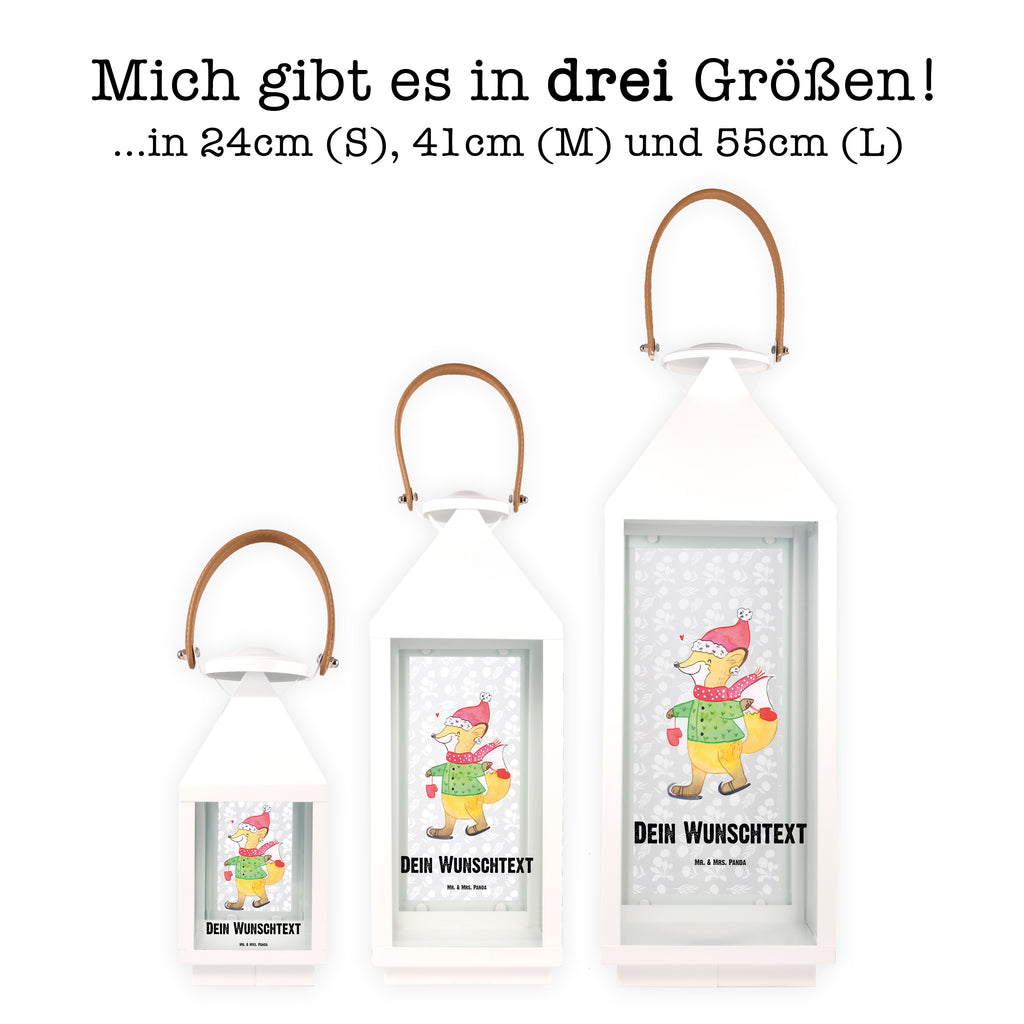 Personalisierte Deko Laterne Fuchs  Schlittschuhe Gartenlampe, Gartenleuchte, Gartendekoration, Gartenlicht, Laterne kleine Laternen, XXL Laternen, Laterne groß, Winter, Weihnachten, Weihnachtsdeko, Nikolaus, Advent, Heiligabend, Wintermotiv, Weihnachtsmann, Weihnachtstage, Weihnachtsbaum, Tannenbaum, Weihnachtszeit