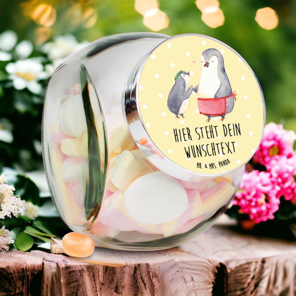 Personalisiertes Bonbonglas Pinguin mit Kind Vorratsdose, Vorratsbehälter, Süßigkeitenglas, Süßigkeitendose, Kaffeedose, Müslidose, Teedose, Keksbehälter, Keksedose, Glasdose, Glasbälter, Vorratsglas, Küchenbehälter, Aufbewahrungsdose, Aufbewahungsglas, Gewürzdose, Küchenorganizer, Snackdose, Familie, Vatertag, Muttertag, Bruder, Schwester, Mama, Papa, Oma, Opa, Geschenk, Mami, Mutti, Mutter, Geburststag