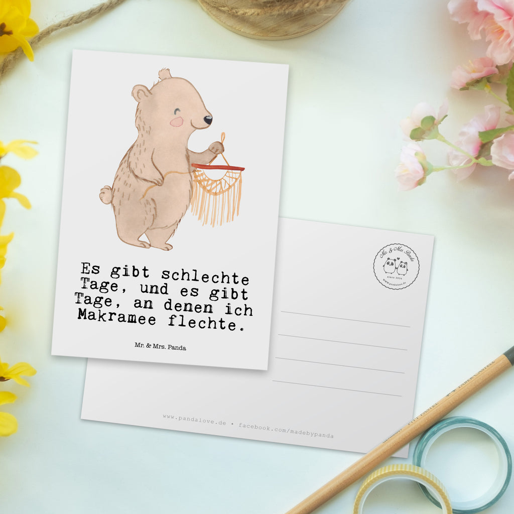 Postkarte Bär Makramee Tage Postkarte, Karte, Geschenkkarte, Grußkarte, Einladung, Ansichtskarte, Geburtstagskarte, Einladungskarte, Dankeskarte, Ansichtskarten, Einladung Geburtstag, Einladungskarten Geburtstag, Geschenk, Sport, Sportart, Hobby, Schenken, Danke, Dankeschön, Auszeichnung, Gewinn, Sportler, Makramee, Basteln, Basteln mit Makramee