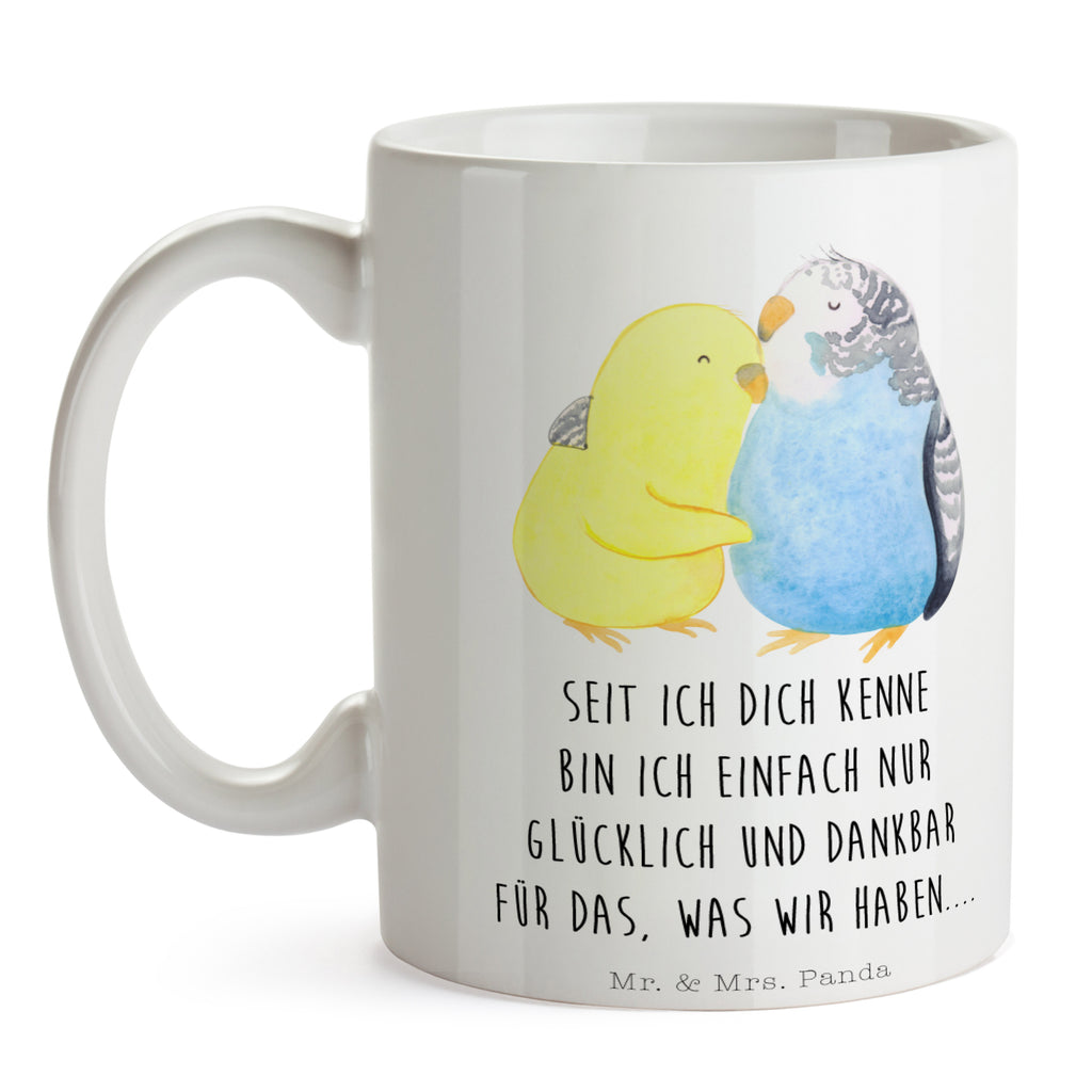 Tasse Wellensittich Liebe Tasse, Kaffeetasse, Teetasse, Becher, Kaffeebecher, Teebecher, Keramiktasse, Porzellantasse, Büro Tasse, Geschenk Tasse, Tasse Sprüche, Tasse Motive, Kaffeetassen, Tasse bedrucken, Designer Tasse, Cappuccino Tassen, Schöne Teetassen, Liebe, Partner, Freund, Freundin, Ehemann, Ehefrau, Heiraten, Verlobung, Heiratsantrag, Liebesgeschenk, Jahrestag, Hocheitstag, Vögel, Wellensittich, Nähe, Kuscheln, Vertrauen