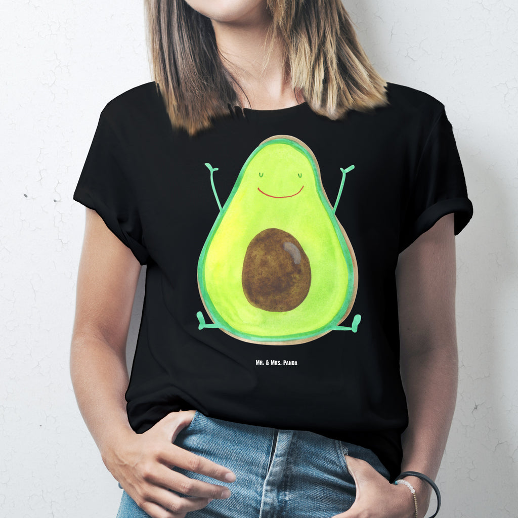 T-Shirt Standard Avocado Happy T-Shirt, Shirt, Tshirt, Lustiges T-Shirt, T-Shirt mit Spruch, Party, Junggesellenabschied, Jubiläum, Geburstag, Herrn, Damen, Männer, Frauen, Schlafshirt, Nachthemd, Sprüche, Avocado, Veggie, Vegan, Gesund, Chaos