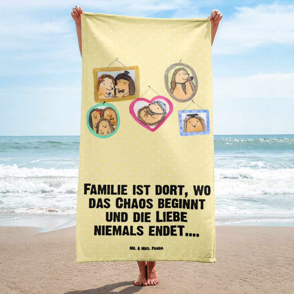 XL Badehandtuch Igel Familie Handtuch, Badetuch, Duschtuch, Strandtuch, Saunatuch, Familie, Vatertag, Muttertag, Bruder, Schwester, Mama, Papa, Oma, Opa, Liebe, Igel, Bilder, Zusammenhalt, Glück