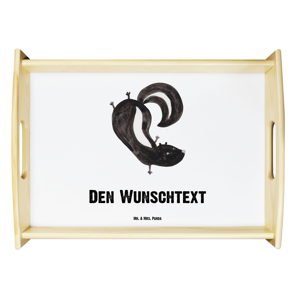 Personalisiertes Serviertablett Stinktier Handstand Personalisiertes Serviertablett, Personalisiertes Tablett, Personalisiertes Holztablett, Personalisiertes Küchentablett, Personalisiertes Dekotablett, Personalisiertes Frühstückstablett, Serviertablett mit Namen, Tablett mit Namen, Stinktier, Skunk, Wildtier, Raubtier, Stinker, Stinki, Spielplatz, verpielt, Kind