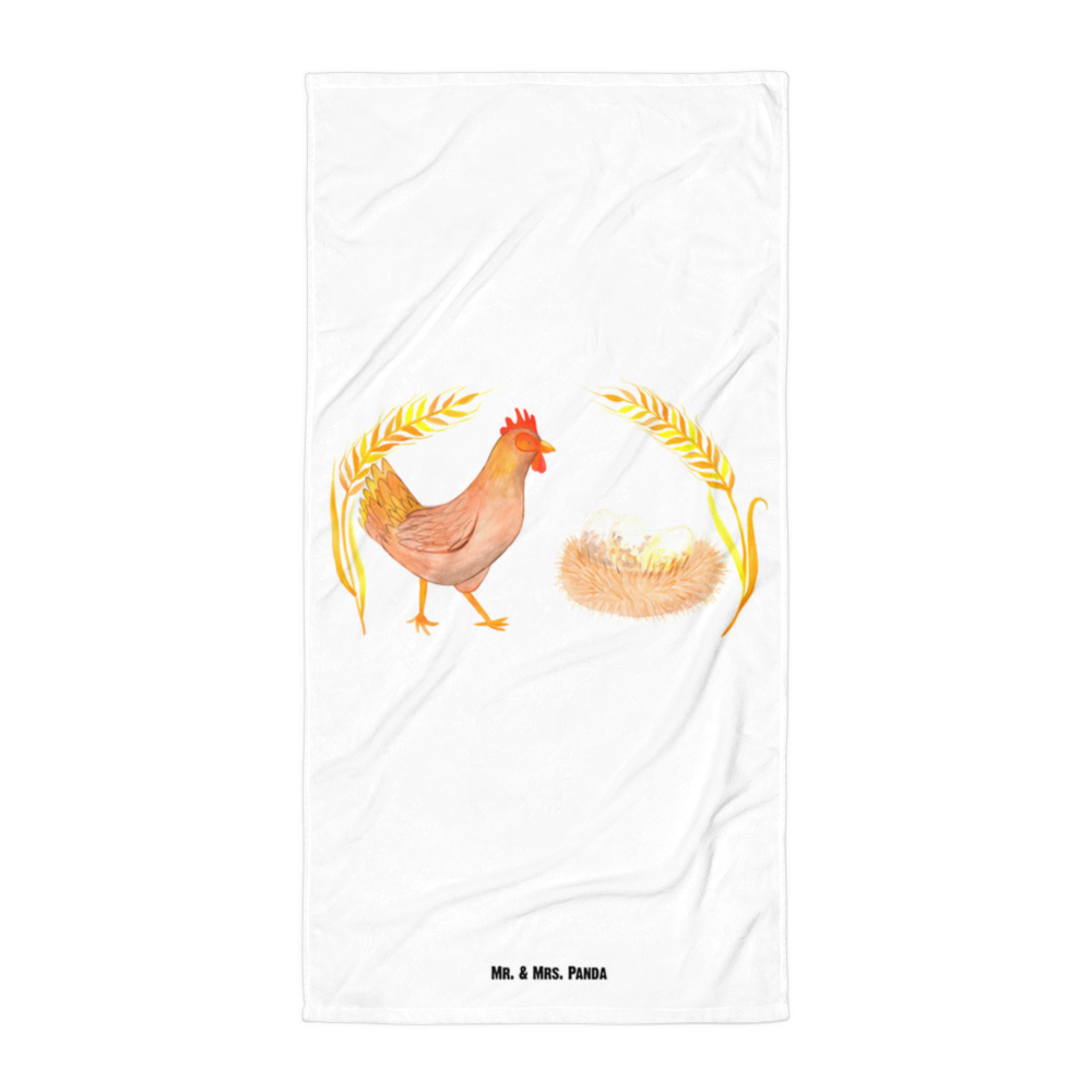 XL Badehandtuch Huhn stolz Handtuch, Badetuch, Duschtuch, Strandtuch, Saunatuch, Bauernhof, Hoftiere, Landwirt, Landwirtin, Hahn, Henne, Hühner, Eier, Hof, Landleben, Motivation, Geburt, Magie, Spruch, Schwangerschaft