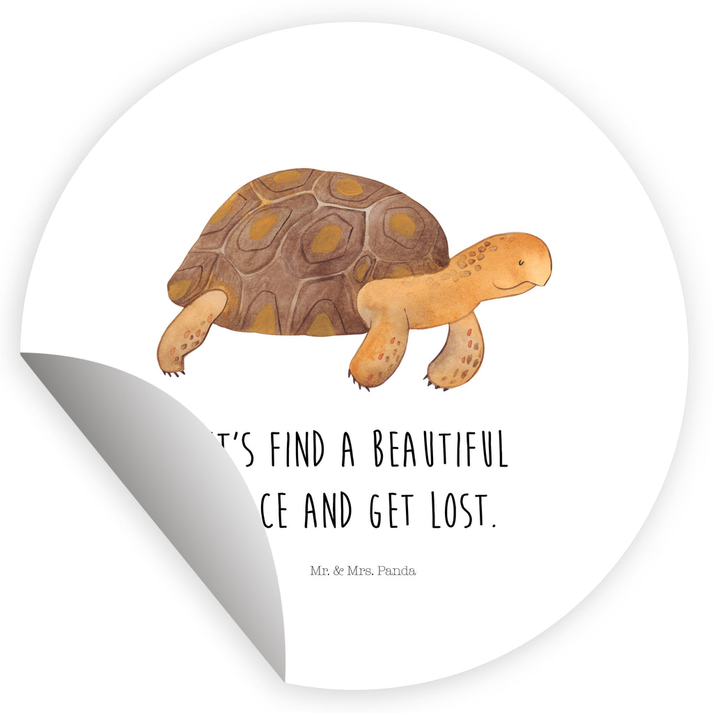 Rund Aufkleber Schildkröte Marschieren Sticker, Aufkleber, Etikett, Meerestiere, Meer, Urlaub, Schildkröte, Schildkröten, get lost, Abenteuer, Reiselust, Inspiration, Neustart, Motivation, Lieblingsmensch