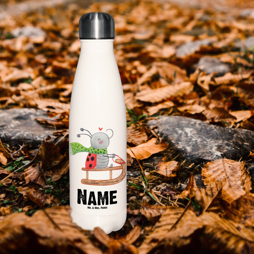 Personalisierte Thermosflasche Smörle Rodeln Personalisierte Isolierflasche, Personalisierte Thermoflasche, Personalisierte Trinkflasche, Trinkflasche Mit Namen, Wunschname, Bedrucken, Namensflasche, Winter, Weihnachten, Weihnachtsdeko, Nikolaus, Advent, Heiligabend, Wintermotiv, Schlittenfahren, Smörle, Marzipan